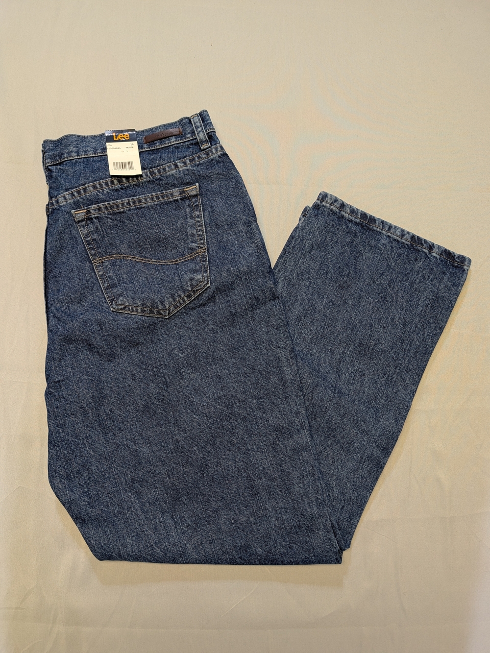 NWT Lee Livia Blue Jeans Women's Size 14 Petite Relaxed Fit Straight Leg